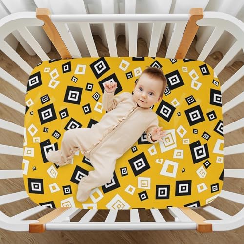 ALAZA Minimalistic Vector Crib Sheets for Girls and Boys