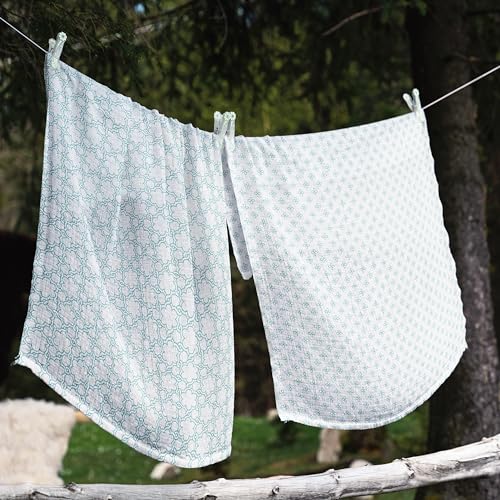 Bacati 4 Pack Swaddle Blankets - Soft Cotton Muslin for Baby Comfort