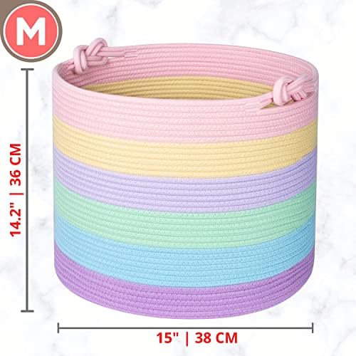 MINTWOOD Design 15 x 142 Cotton Rope Storage Basket