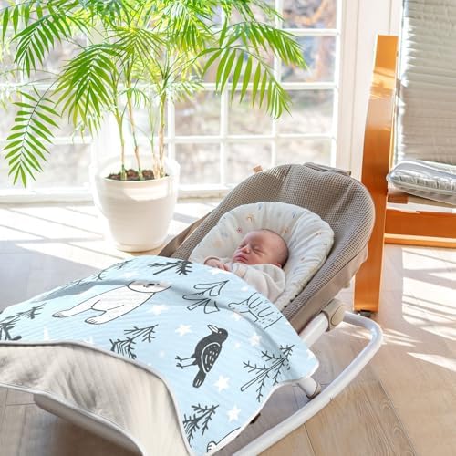 Personalized Nordic Bear Blanket for Baby 30x40in