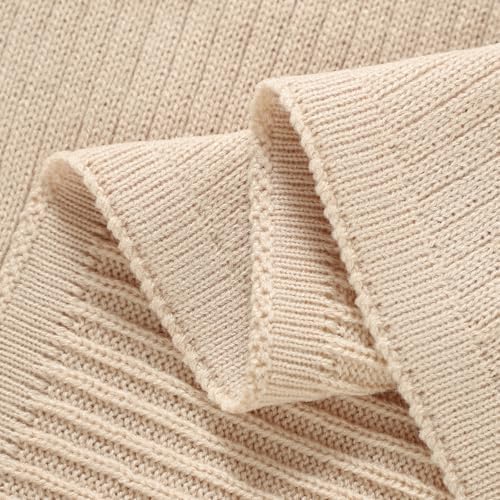 Wugugu Baby Swaddle Blanket 30x40 Inch Cotton Ribbed Knit