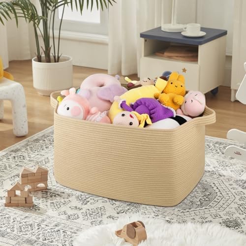 Extra Large 95L Woven Blanket Basket for Storage