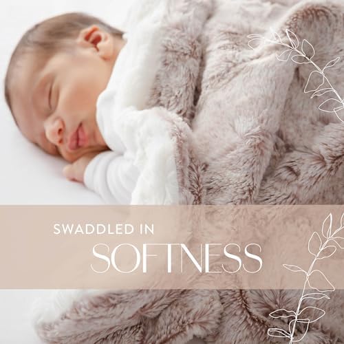 Faux Fur Baby Blanket - Soft Plush Swaddle for Newborns