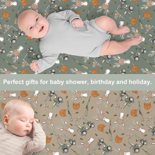 Camouflage Deer Fitted Crib Sheets for Boys and Girls 28x52