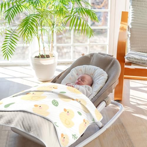 Customizable Cute Yellow Duck Baby Blanket with Name