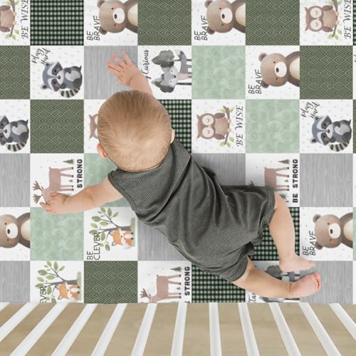 Cute Forest Animal Crib Sheets 52x28 Inch Fitted Mattress Cover