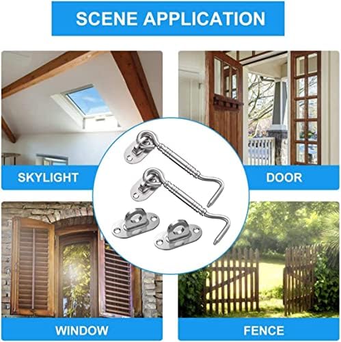 SHAUNI Gate Latch Hook Eye Lock 4pcs Set