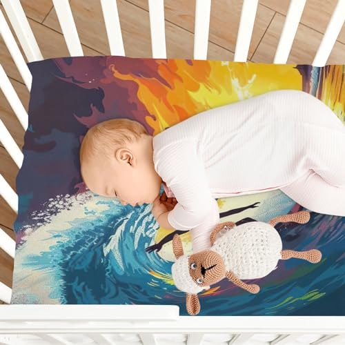 Wassud Breathable Crib Sheets Pack 27x39 Inch