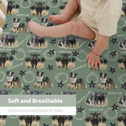 ZoUbqchY Herding Dogs Baby Crib Sheets 52x28 Inch