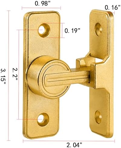 90 Degree Barn Door Latch Lock with Enhanced Security - 2 Pack