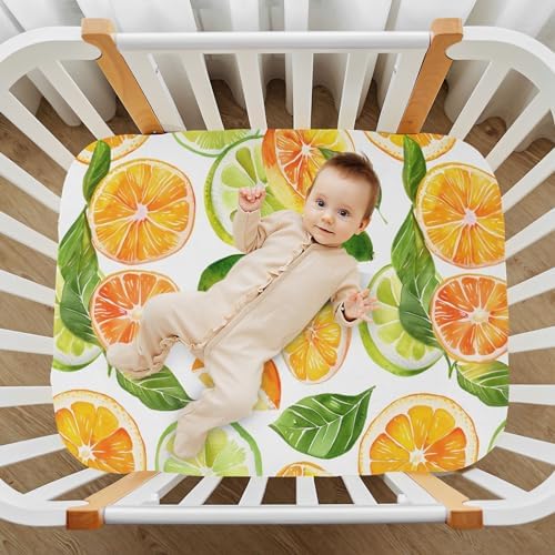 ALAZA Tropical Fruit Crib Sheets for Girls and Boys