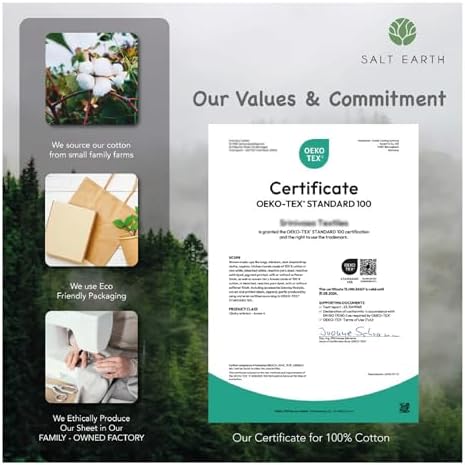 Salt Earth Organic Cotton Swaddle Blanket 2 Pack 47x47 Inch GOTS Certified