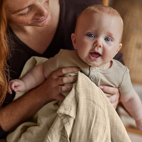 Huxie Organic Muslin Swaddle Blankets for Newborn
