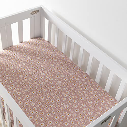 Babyletto Organic Cotton Mini Crib Sheet Daisy
