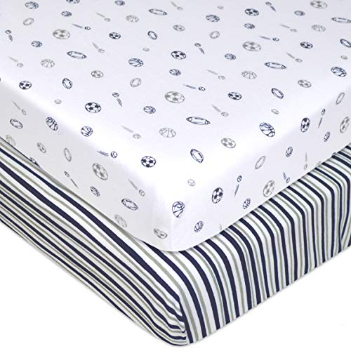 American Baby Company 2 Pack Natural Cotton Crib Sheets