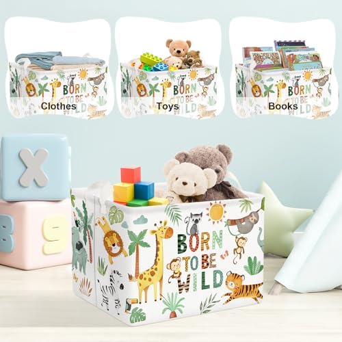 Clastyle Tropical Animal Storage Basket for Kids