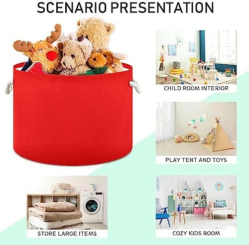 Kigai Large Round Cotton Rope Storage Basket 1