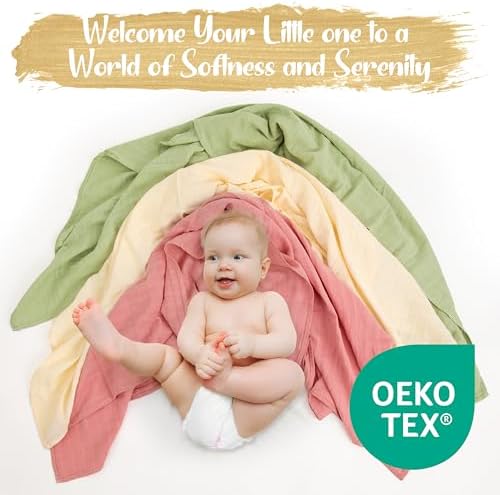 Luvvie Organic Muslin Swaddle Blankets 3-Pack 1