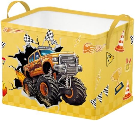 Runtoo Monster Truck Storage Basket Baby Decor