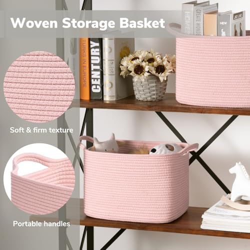 INDRESSME Pink Storage Basket - 13x10x9 Multipurpose Organizer