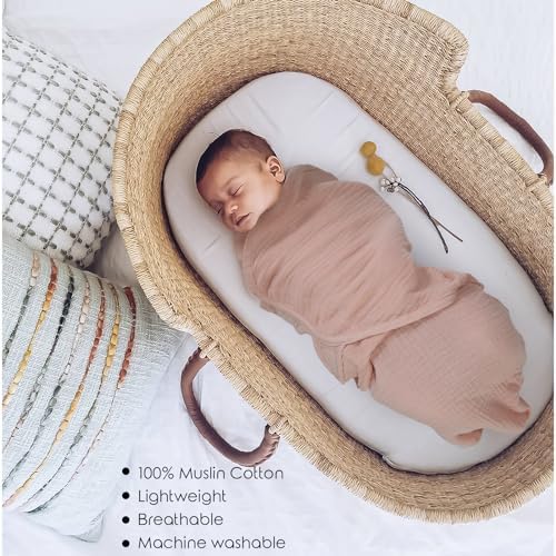 Dormlony Organic Ultra Soft Muslin Swaddles 3-Pack