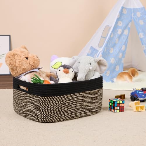 MiniArk 2 Pack Woven Brown Storage Baskets 17x13x75 Inch