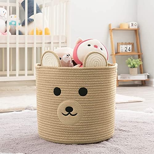 Bear Laundry Baskets with Handles Khaki