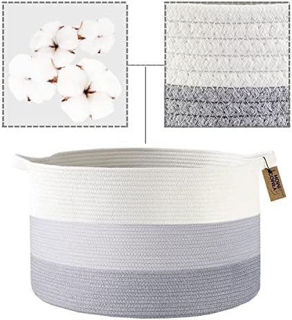 COMFY-HOMI XXXL Laundry Basket - White and Grey