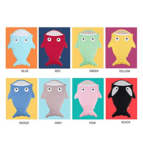 Qubskry Super Comfy Cartoon Shark Sleeping Bag for Newborns 34 Inch