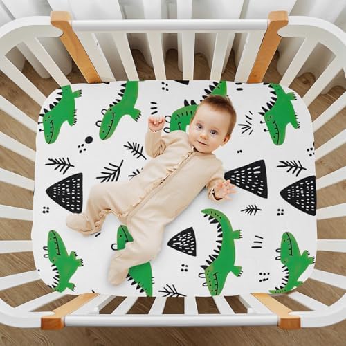 Wassud Cartoon Crocodile Crib Sheets 27x39 Inch Pack