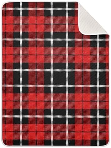 SHJI Plaid Swaddle Blanket 30x40in for Baby