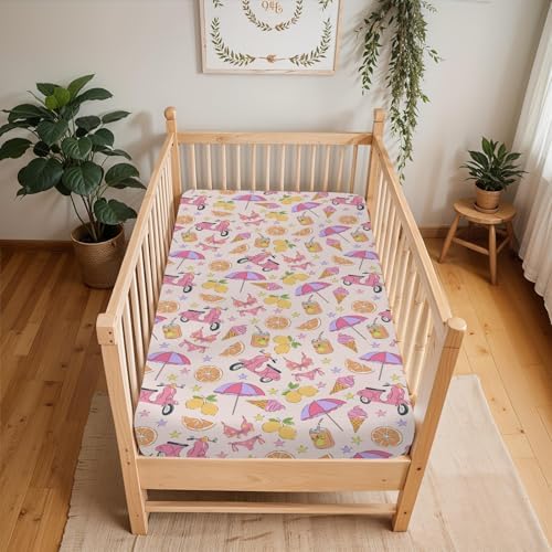 Boho Summer Crib Sheets for Boy Girl 52x28 Inch