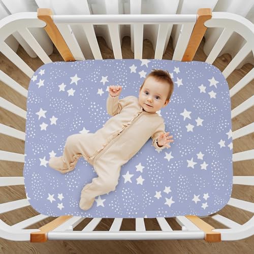 KICPOAY Star Polka Dot Crib Sheets for Baby Toddler