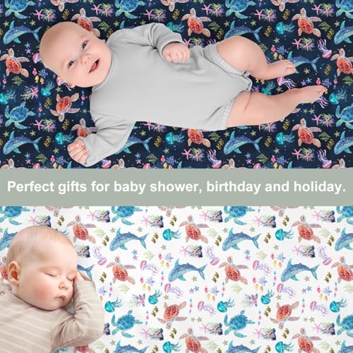 Fantasy Sea Animals Crib Sheets 2 Pack