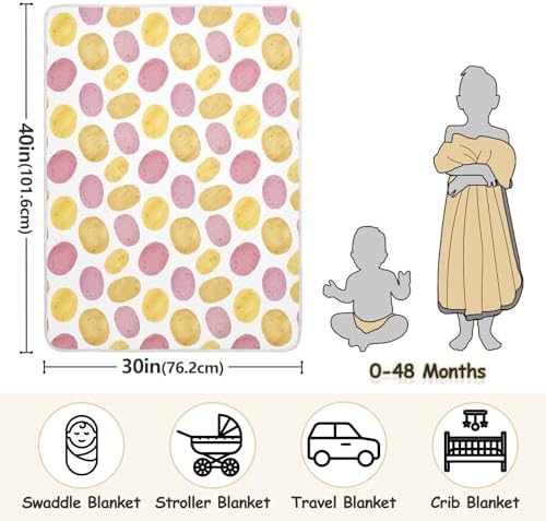 SHJI Baby Swaddle Blanket 30x40in Cotton for Newborns