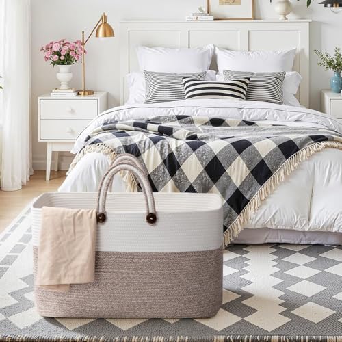 OIAHOMY 95L Woven Basket with Handles
