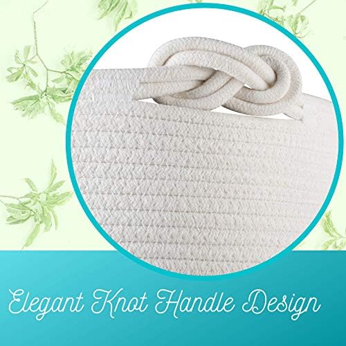 MINTWOOD Design 15 x 142 Inches Woven Cotton Rope Storage Basket