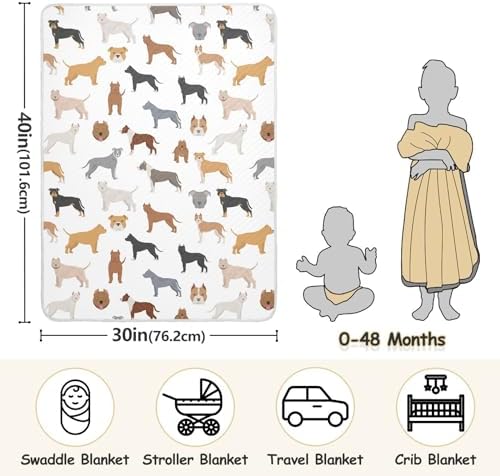 SHJI Swaddle Blanket for Baby 30x40in Cotton