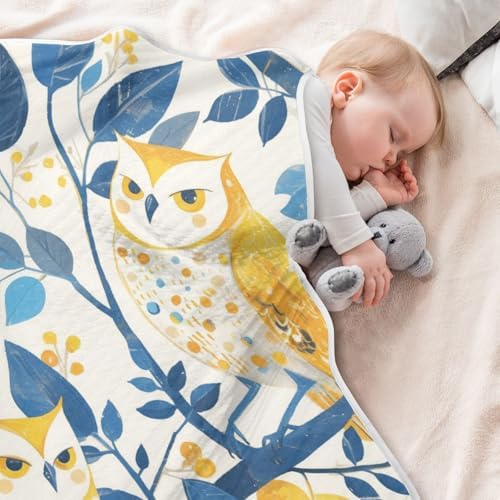 Sanluoli Lovey Blanket - Sweet Boho Owls Design 30x40in
