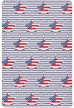 KICPOAY Fitted Crib Sheets with American Flag Pattern