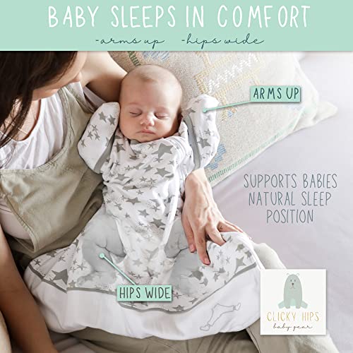 Clickyhips Arms Up Swaddle Sleep Sack for Newborns