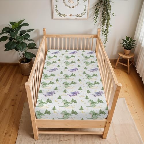 Fantasy Dragons Crib Sheets for Boy Girl 28x52 1