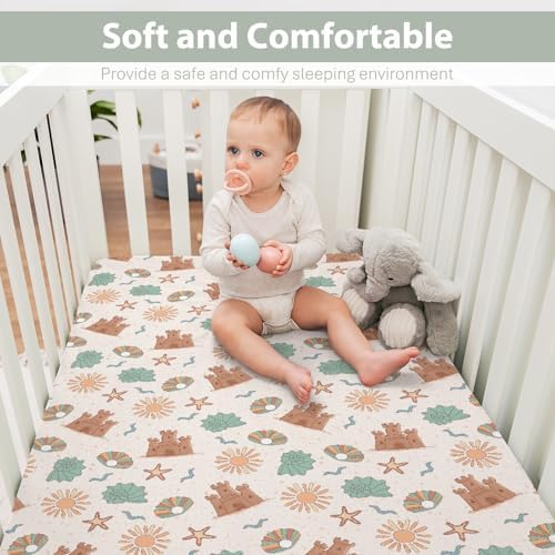 Boho Beach Summer Crib Sheets for Boy Girl 52x28