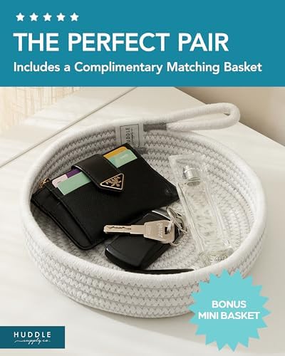 Huddle Supply Co Jumbo 125L Extra Large Woven Blanket Basket