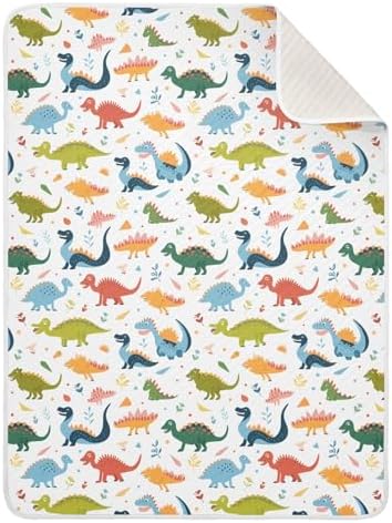 Sanluoli Bear Blanket - 30x40in Cartoon Dinosaur Swaddling Blanket
