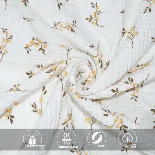 Dormlony Ultra Soft Flower Pattern Crib Sheets 2 Pack