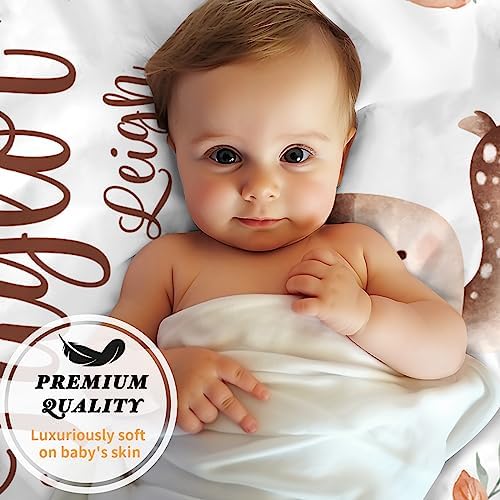 Custom Baby Crib Sheets with Name - 2 Pack Animals Names Design