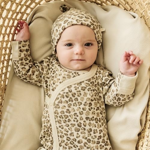 MakeMake Organics Stretchy Swaddle Blanket with Beanie