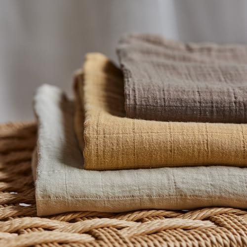 Huxie Organic Muslin Swaddle Blankets for Newborn