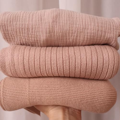 Huxie Blush Ultra-Soft Organic Cotton Baby Blanket 30x40